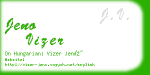 jeno vizer business card